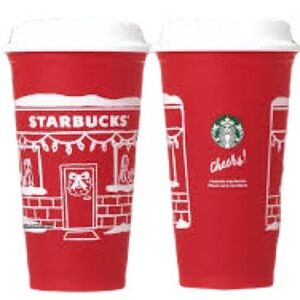 Starbucks 2025 Holiday Red Reusable Cup 24oz – Limited Edition Christmas Cup